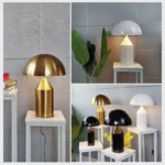 Lampe de chevet design champignon en métal luxueux – Image 4