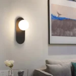 Applique murale design ovale globe verre – Image 7