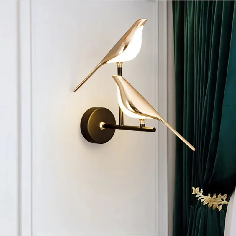kf-Sfd22681e1c8c4778bc942d100b287ad0z Applique murale design oiseaux dorés orientables 360° – Image 1